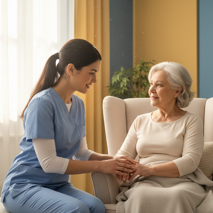 caregiver and patient vitamed homecare